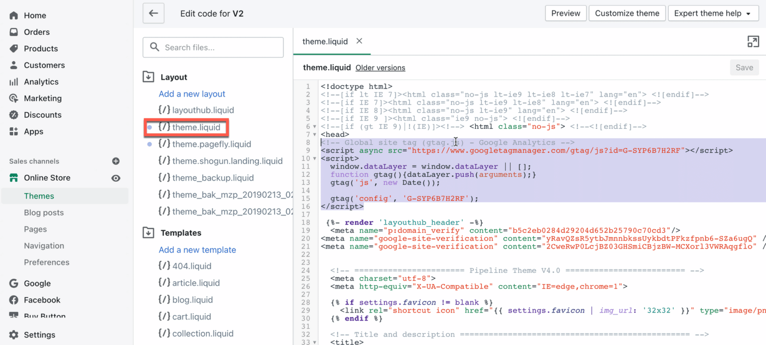How to Install Google Analytics 4 on Shopify - Acquire Convert