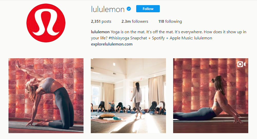 Lululemon Instagram