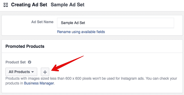 facebook dynamic ads select products