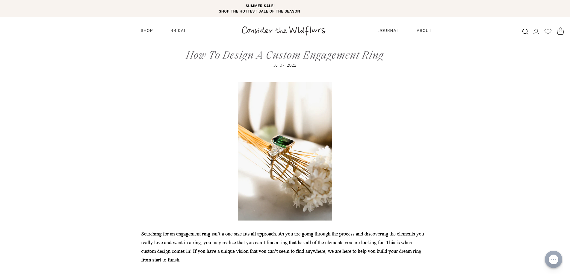 Shopify Store Blog Consider the Wldflwrs