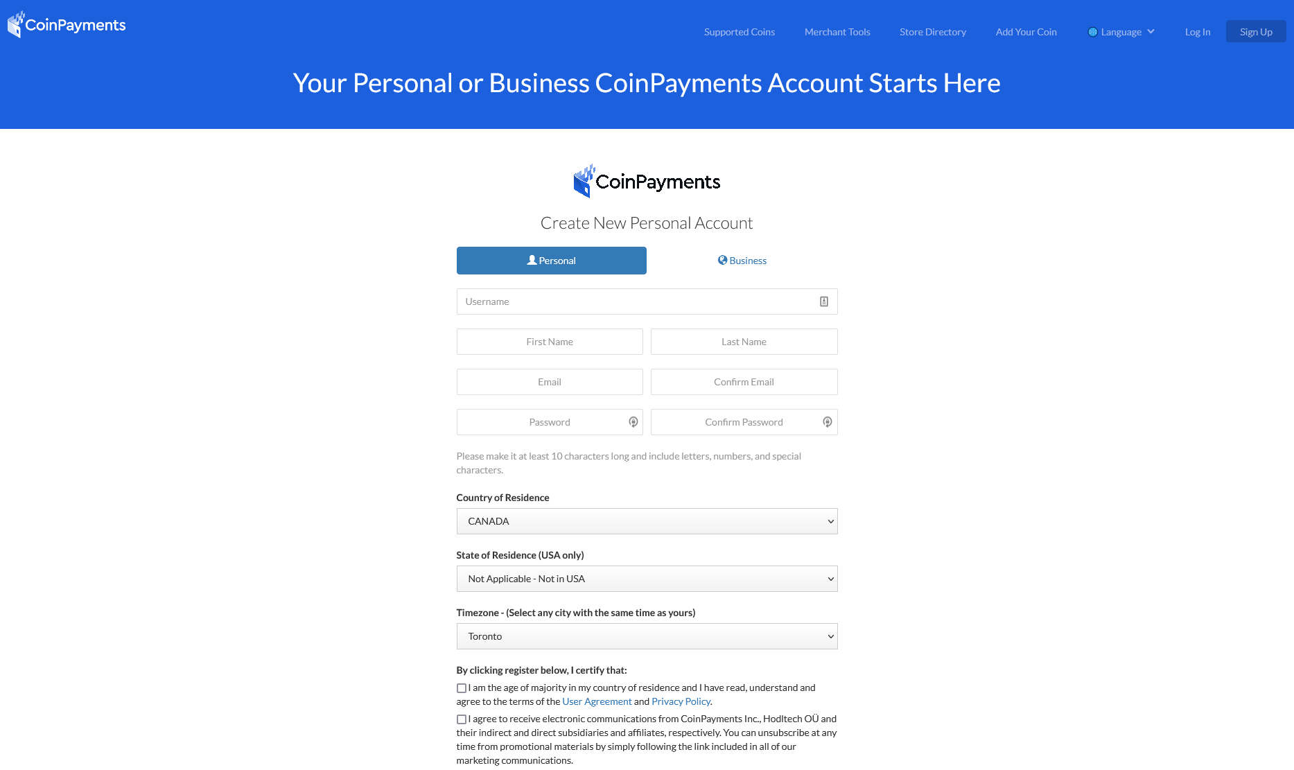 CoinPayments-Create-Account