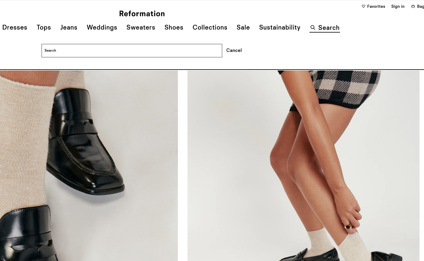 Shoe Website Design Search