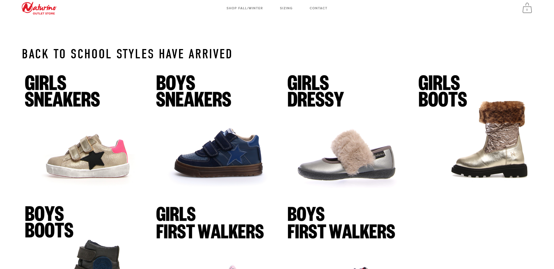 Shoe Website Design Seasonal Variations