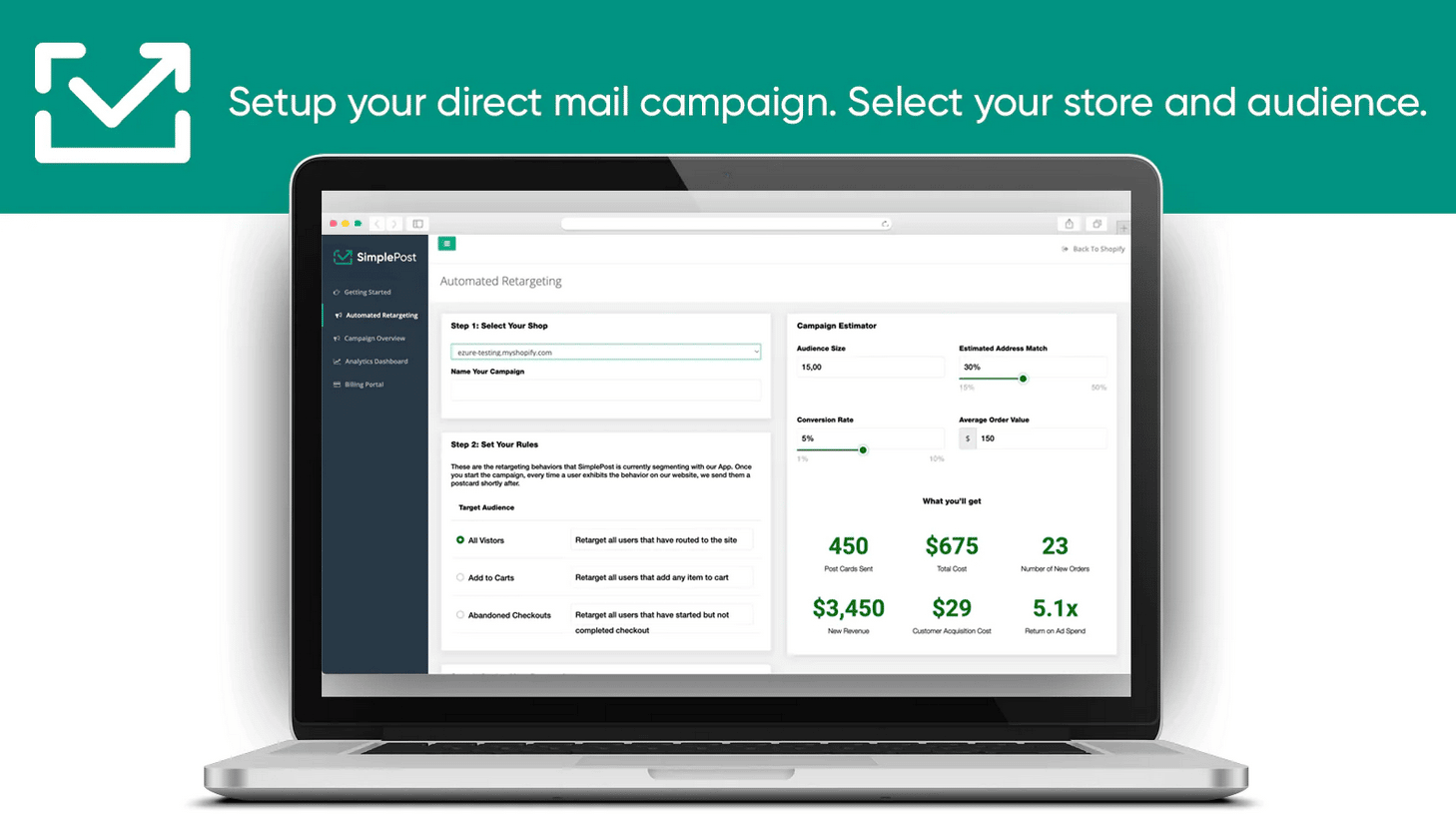 SimplePost Direct Mail App for Shopify