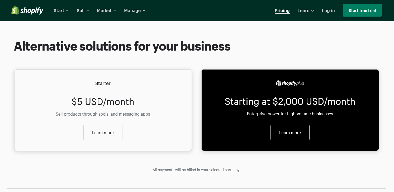 Shopify Pricing Starter _ Shopify Plus