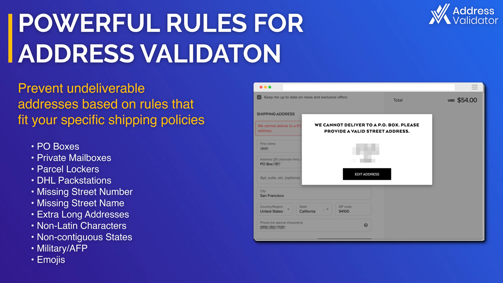 address-validator-plus-rules