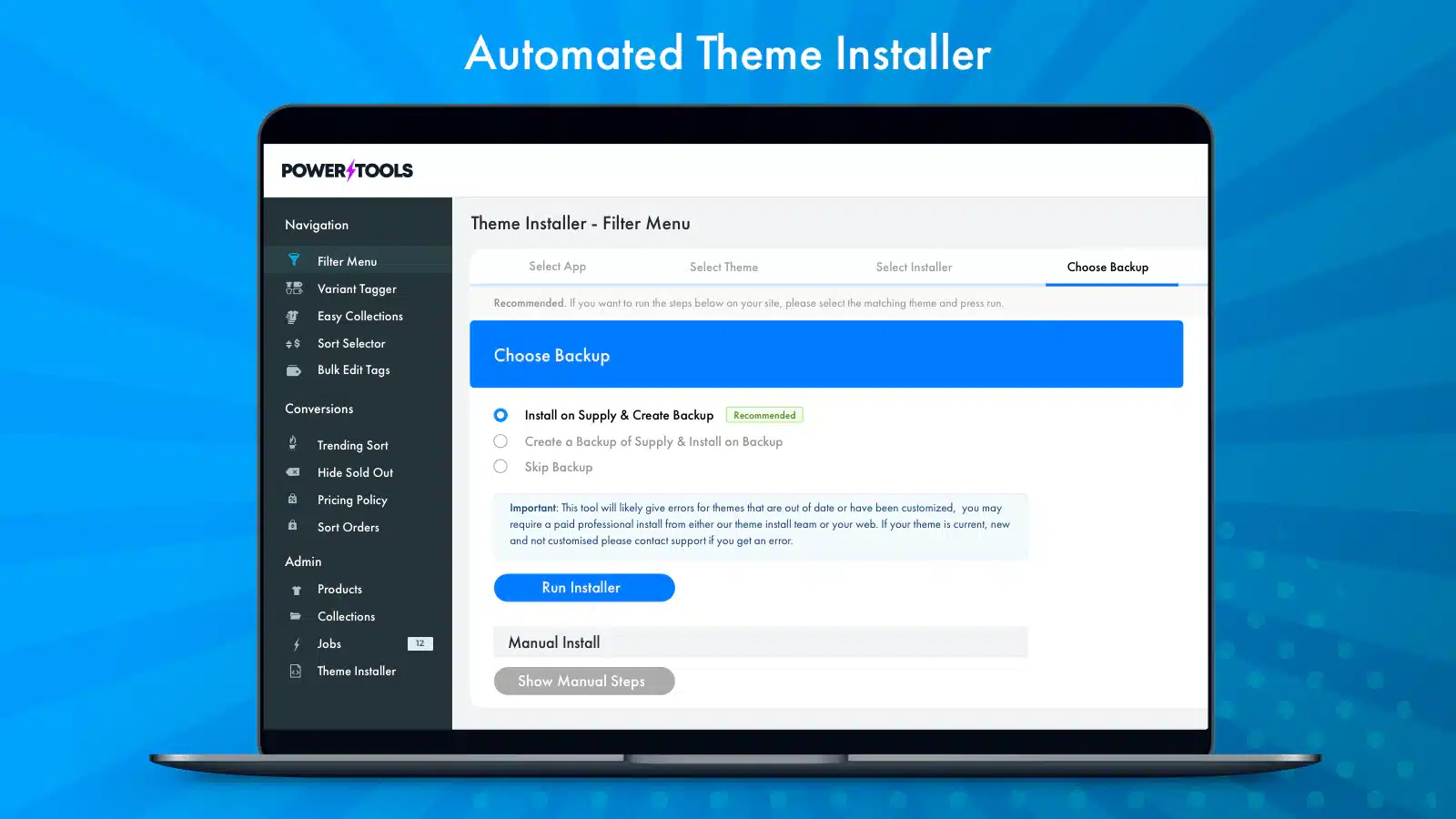 power-tools-filter-menu-automated-theme-installer