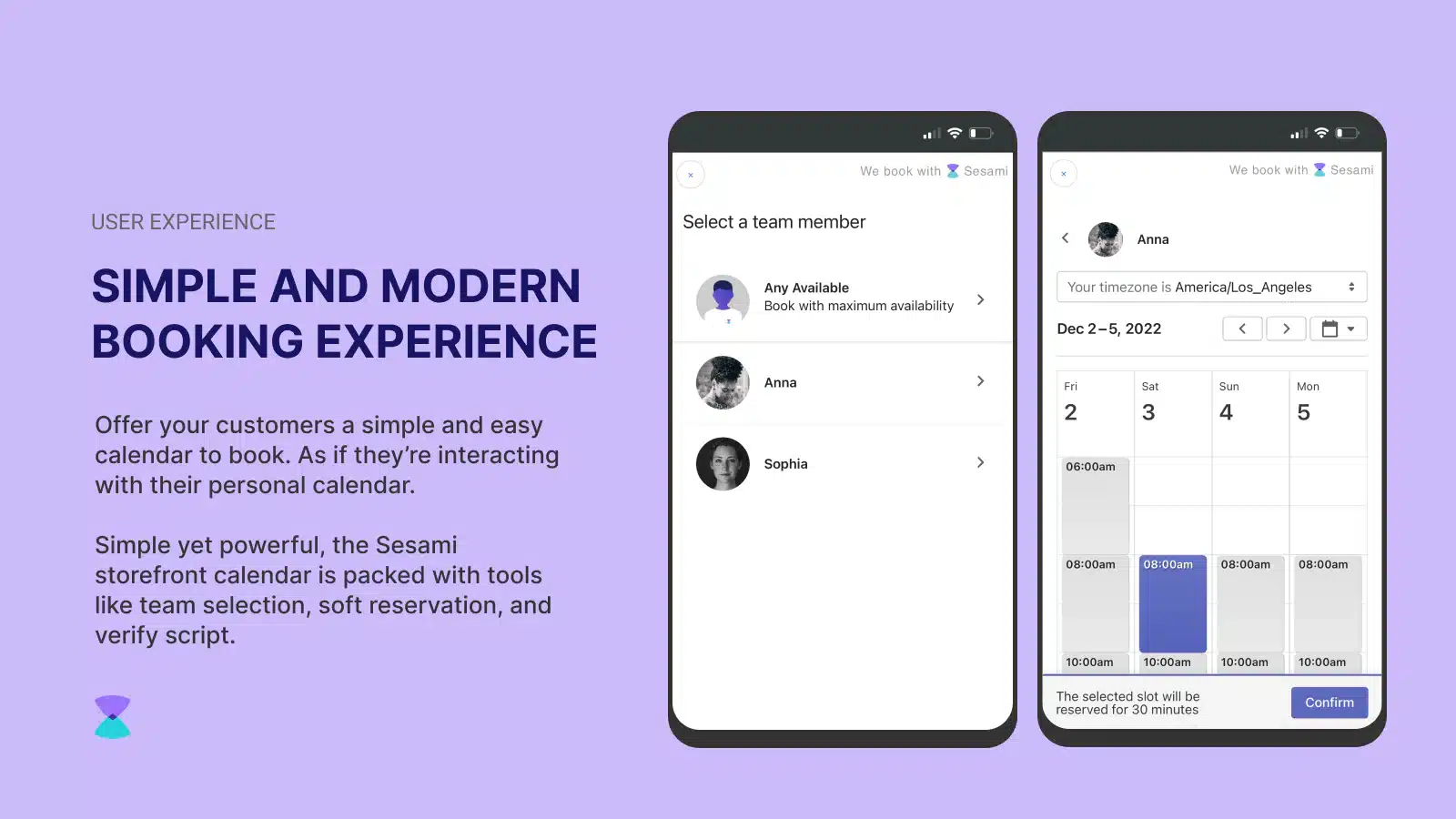 sesami-appointment-booking-simple-modern