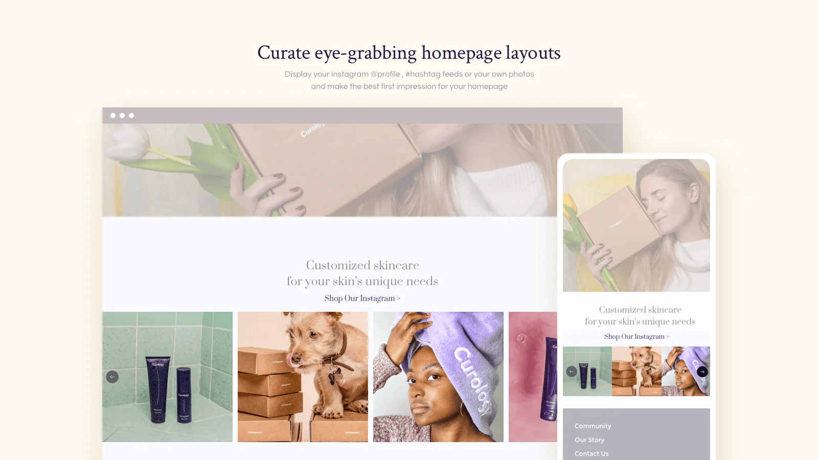 covet-instagram-feed-and-reviews-homepage-layout