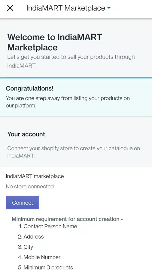 indiamart-marketplace-app-connect