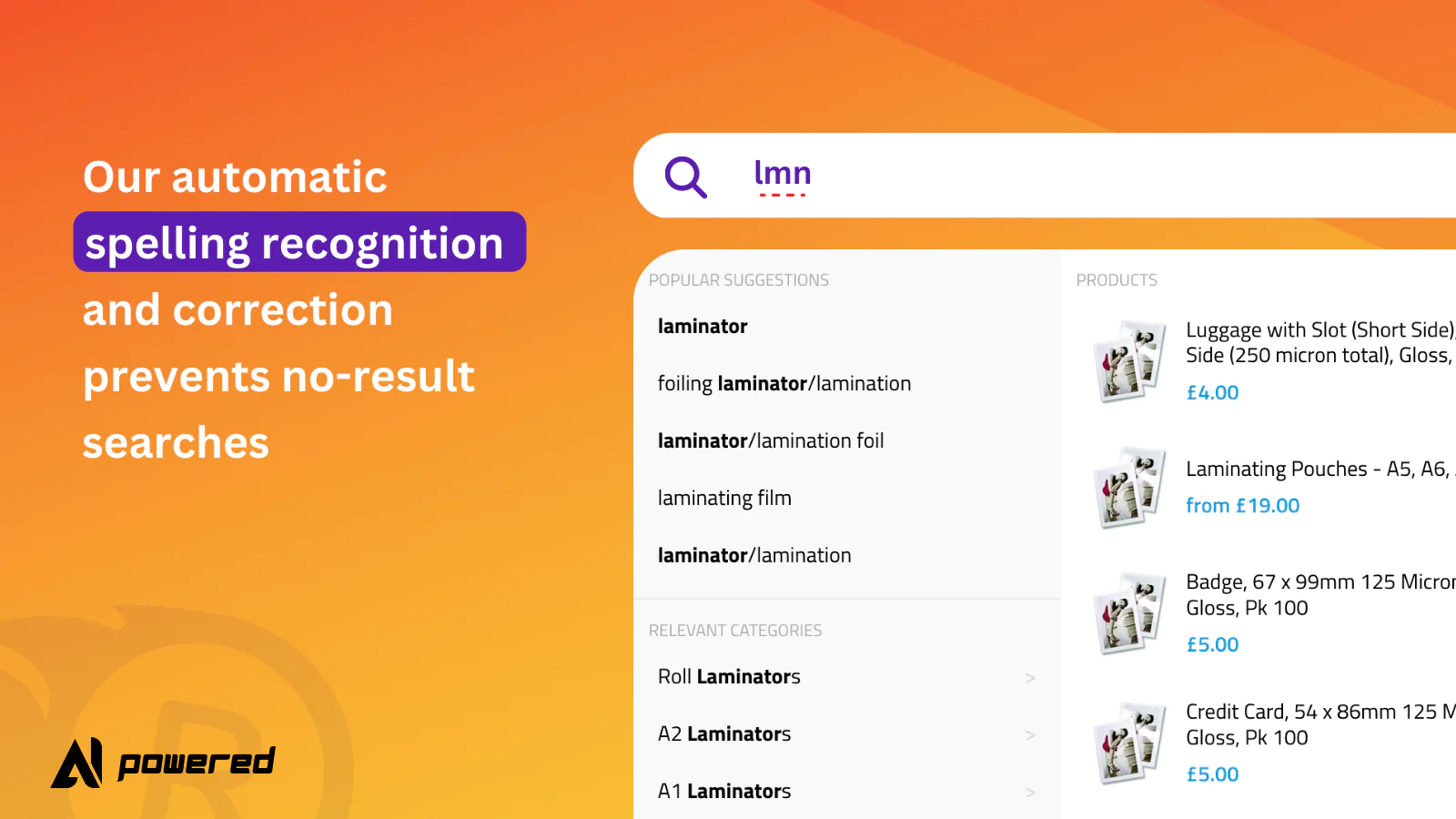 rapid-ai-search-bar-and-filter-spelling-recognition